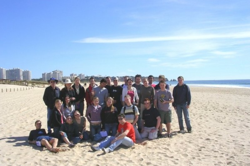 Kim and fellow students on a field trip in Portugal